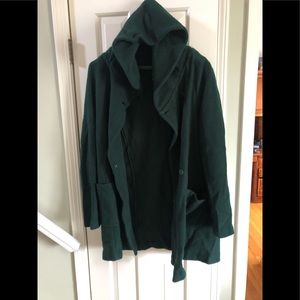 Moth Anthropologie women's wool hoodie coat size L